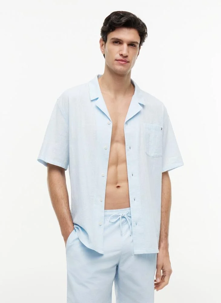 TOMMY HILFIGER Bowling Collar Short Sleeve Shirt